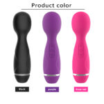 This is an adult toy with a modern and multifunctional design, available in three colors: black, purple, and rose red. Each toy features a large ball-shaped vibrating head at the top, specifically designed for external stimulation, providing strong vibration effects. The main body of the toy has multiple control buttons for adjusting various vibration modes and intensities. The overall design is ergonomic and easy to hold and maneuver, aimed at enhancing sexual pleasure through its powerful external vibration function.
