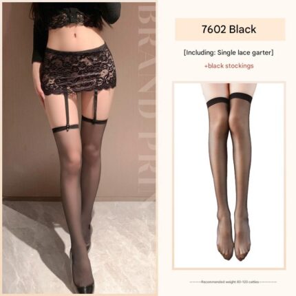 See-through lace garter