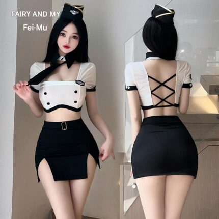 Stewardess two-piece suit